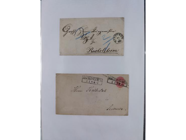 1814/1914 (ca.), über 120 Briefe, Ganzsachen und einige Postscheine, meist Altdeutschland ab Vorphilatelie, aber auch etwas D