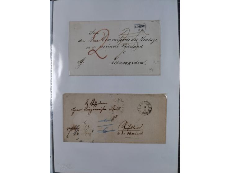 1814/1914 (ca.), über 120 Briefe, Ganzsachen und einige Postscheine, meist Altdeutschland ab Vorphilatelie, aber auch etwas D