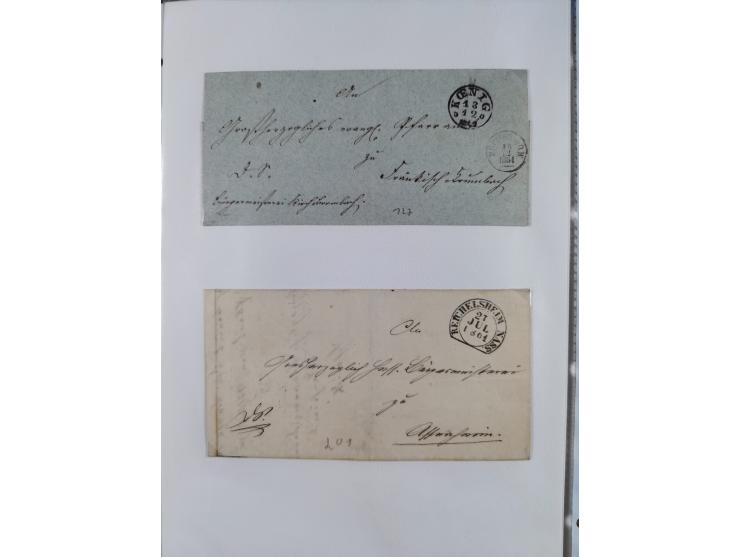 1814/1914 (ca.), über 120 Briefe, Ganzsachen und einige Postscheine, meist Altdeutschland ab Vorphilatelie, aber auch etwas D