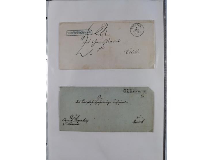 1814/1914 (ca.), über 120 Briefe, Ganzsachen und einige Postscheine, meist Altdeutschland ab Vorphilatelie, aber auch etwas D