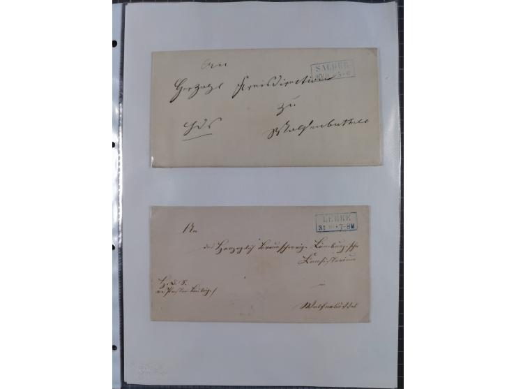 1814/1914 (ca.), über 120 Briefe, Ganzsachen und einige Postscheine, meist Altdeutschland ab Vorphilatelie, aber auch etwas D