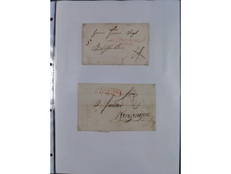 1814/1914 (ca.), über 120 Briefe, Ganzsachen und einige Postscheine, meist Altdeutschland ab Vorphilatelie, aber auch etwas D