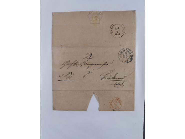 1814/1914 (ca.), über 120 Briefe, Ganzsachen und einige Postscheine, meist Altdeutschland ab Vorphilatelie, aber auch etwas D