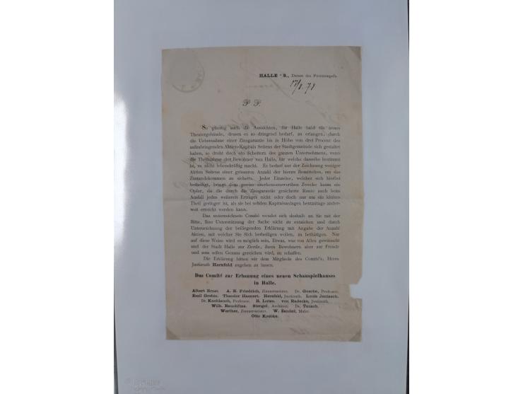 1814/1914 (ca.), über 120 Briefe, Ganzsachen und einige Postscheine, meist Altdeutschland ab Vorphilatelie, aber auch etwas D