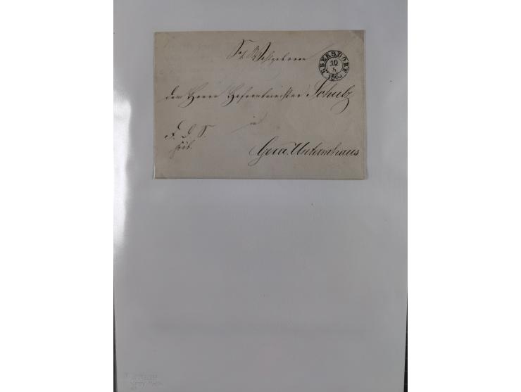 1814/1914 (ca.), über 120 Briefe, Ganzsachen und einige Postscheine, meist Altdeutschland ab Vorphilatelie, aber auch etwas D