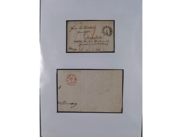 1814/1914 (ca.), über 120 Briefe, Ganzsachen und einige Postscheine, meist Altdeutschland ab Vorphilatelie, aber auch etwas D
