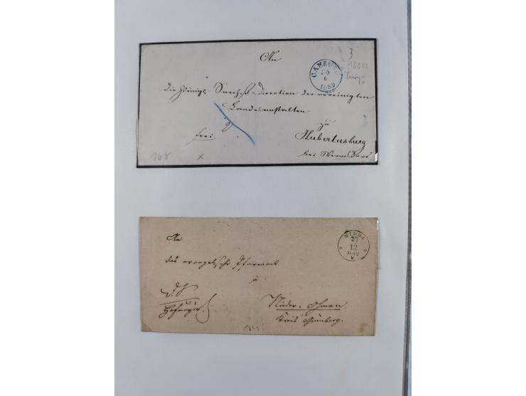 1814/1914 (ca.), über 120 Briefe, Ganzsachen und einige Postscheine, meist Altdeutschland ab Vorphilatelie, aber auch etwas D