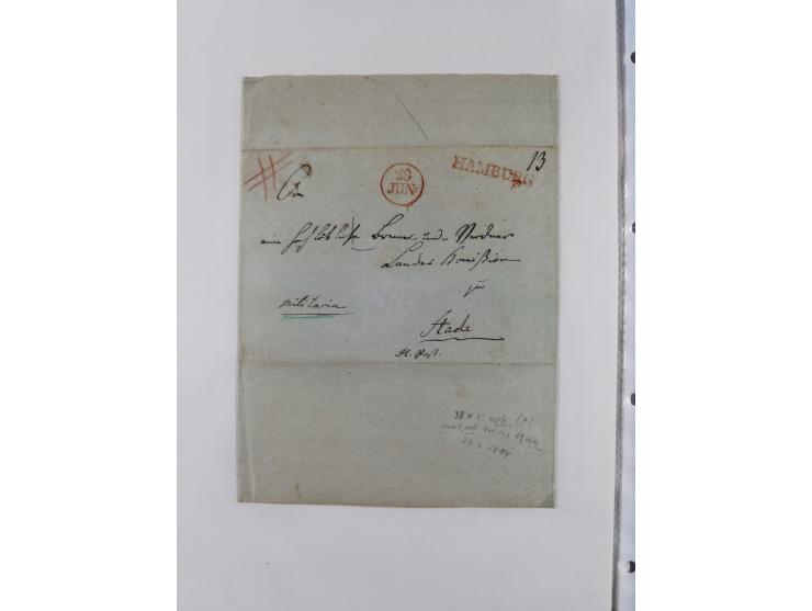 1814/1914 (ca.), über 120 Briefe, Ganzsachen und einige Postscheine, meist Altdeutschland ab Vorphilatelie, aber auch etwas D