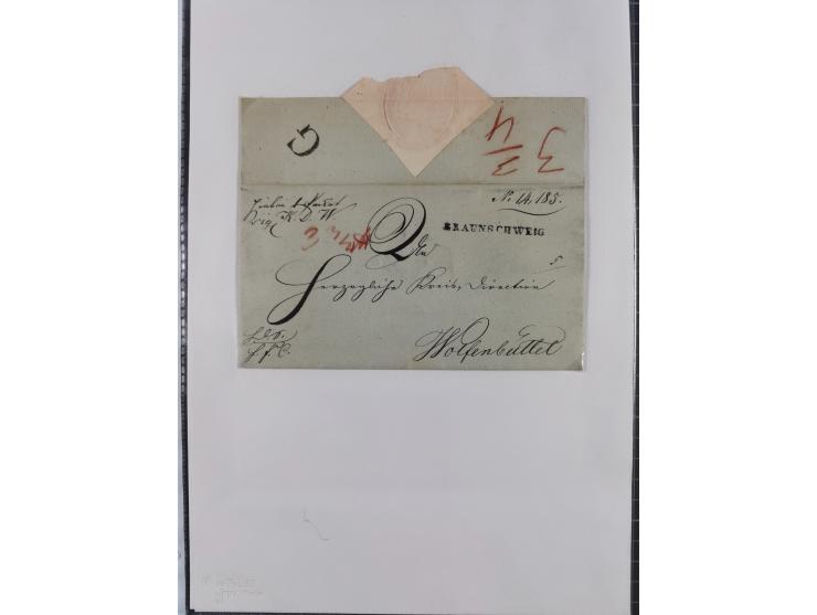 1814/1914 (ca.), über 120 Briefe, Ganzsachen und einige Postscheine, meist Altdeutschland ab Vorphilatelie, aber auch etwas D