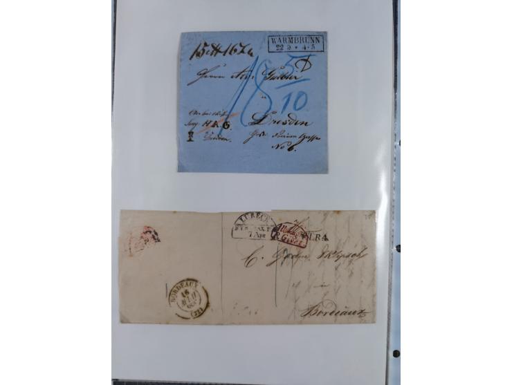 1814/1914 (ca.), über 120 Briefe, Ganzsachen und einige Postscheine, meist Altdeutschland ab Vorphilatelie, aber auch etwas D