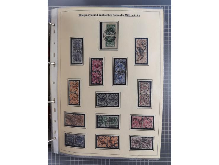 1889/1900, gestempelte Spezialsammlung “Krone/Adler”, mit Marken und über 150 Briefen, Karten und Formularen, dabei u.a. lose
