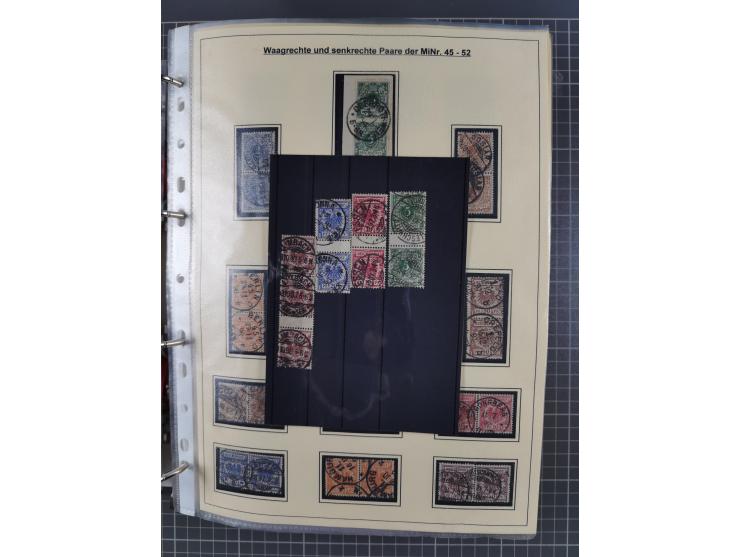 1889/1900, gestempelte Spezialsammlung “Krone/Adler”, mit Marken und über 150 Briefen, Karten und Formularen, dabei u.a. lose