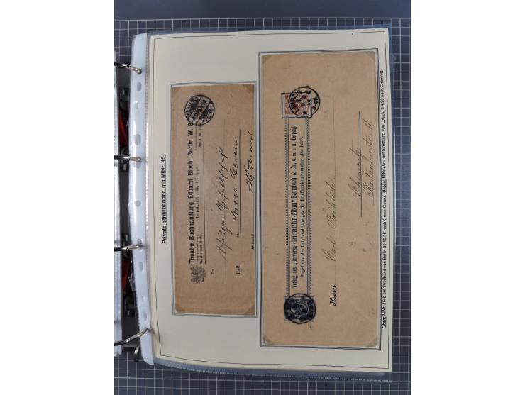 1889/1900, gestempelte Spezialsammlung “Krone/Adler”, mit Marken und über 150 Briefen, Karten und Formularen, dabei u.a. lose