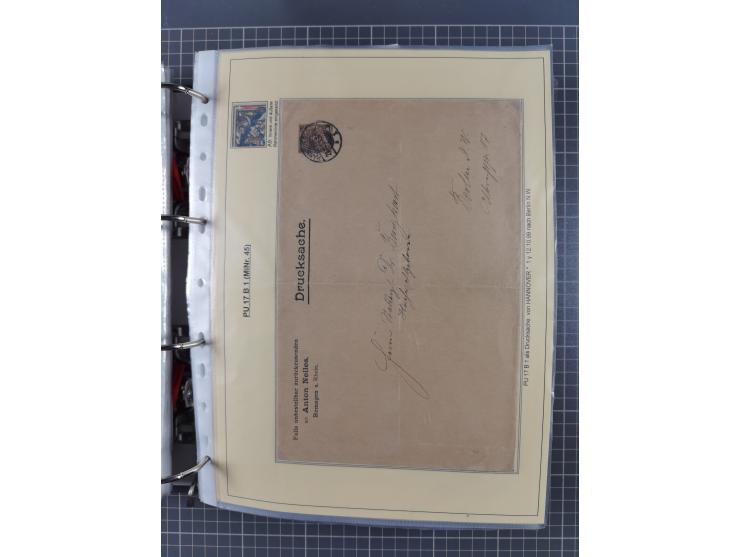1889/1900, gestempelte Spezialsammlung “Krone/Adler”, mit Marken und über 150 Briefen, Karten und Formularen, dabei u.a. lose