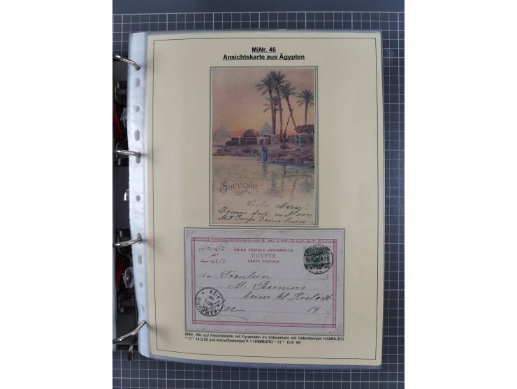 1889/1900, gestempelte Spezialsammlung “Krone/Adler”, mit Marken und über 150 Briefen, Karten und Formularen, dabei u.a. lose