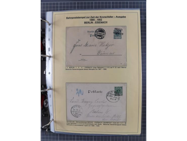 1889/1900, gestempelte Spezialsammlung “Krone/Adler”, mit Marken und über 150 Briefen, Karten und Formularen, dabei u.a. lose