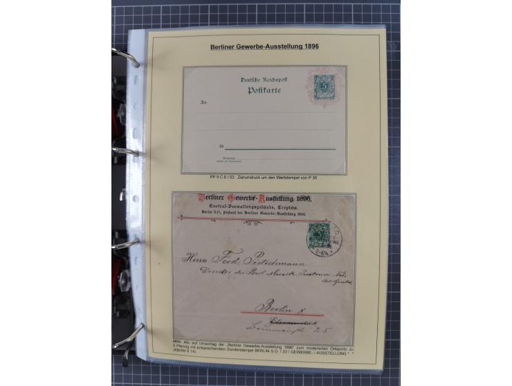 1889/1900, gestempelte Spezialsammlung “Krone/Adler”, mit Marken und über 150 Briefen, Karten und Formularen, dabei u.a. lose