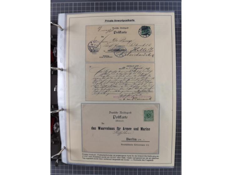 1889/1900, gestempelte Spezialsammlung “Krone/Adler”, mit Marken und über 150 Briefen, Karten und Formularen, dabei u.a. lose