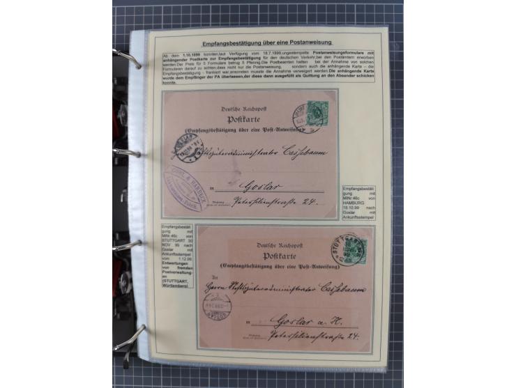 1889/1900, gestempelte Spezialsammlung “Krone/Adler”, mit Marken und über 150 Briefen, Karten und Formularen, dabei u.a. lose