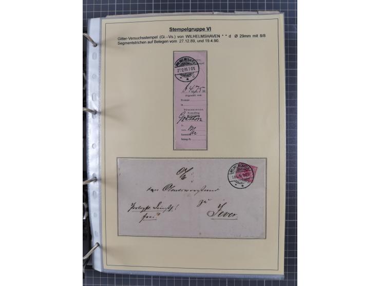 1889/1900, gestempelte Spezialsammlung “Krone/Adler”, mit Marken und über 150 Briefen, Karten und Formularen, dabei u.a. lose