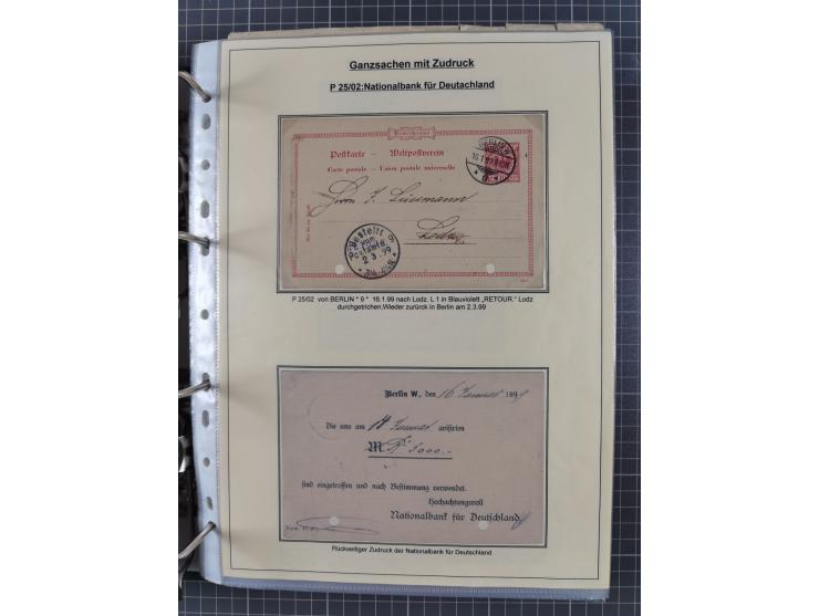 1889/1900, gestempelte Spezialsammlung “Krone/Adler”, mit Marken und über 150 Briefen, Karten und Formularen, dabei u.a. lose