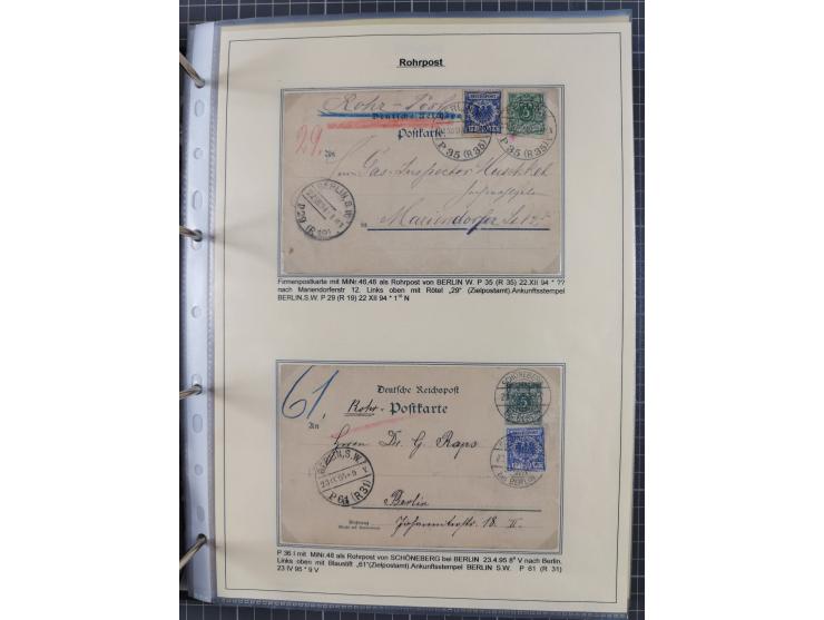 1889/1900, gestempelte Spezialsammlung “Krone/Adler”, mit Marken und über 150 Briefen, Karten und Formularen, dabei u.a. lose