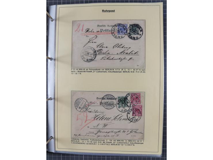 1889/1900, gestempelte Spezialsammlung “Krone/Adler”, mit Marken und über 150 Briefen, Karten und Formularen, dabei u.a. lose