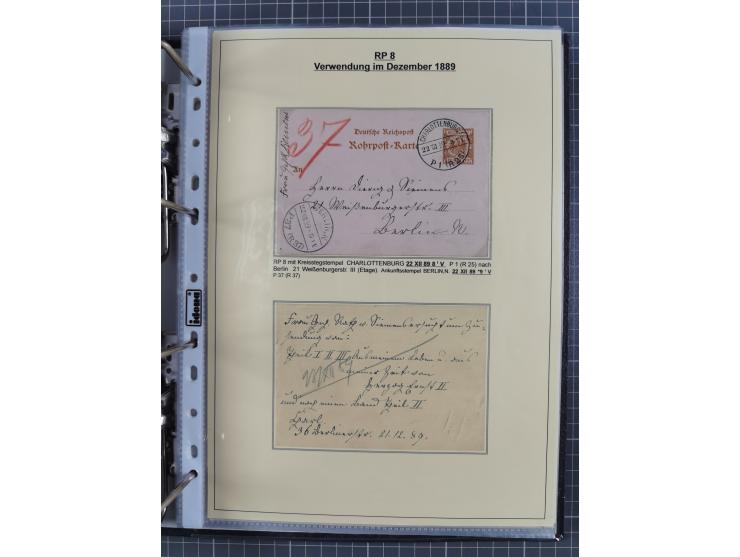 1889/1900, gestempelte Spezialsammlung “Krone/Adler”, mit Marken und über 150 Briefen, Karten und Formularen, dabei u.a. lose