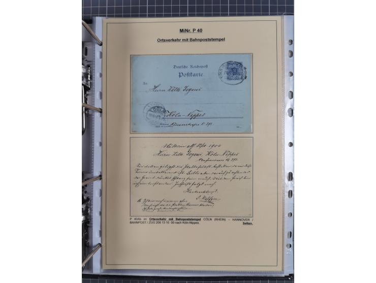 1889/1900, gestempelte Spezialsammlung “Krone/Adler”, mit Marken und über 150 Briefen, Karten und Formularen, dabei u.a. lose