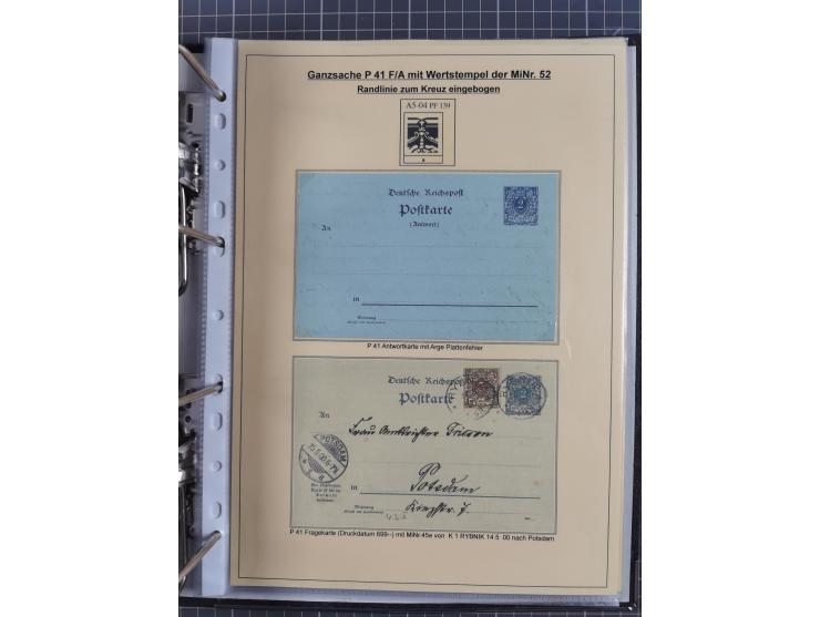 1889/1900, gestempelte Spezialsammlung “Krone/Adler”, mit Marken und über 150 Briefen, Karten und Formularen, dabei u.a. lose