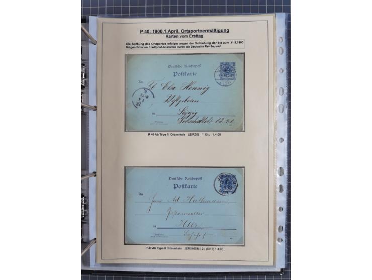 1889/1900, gestempelte Spezialsammlung “Krone/Adler”, mit Marken und über 150 Briefen, Karten und Formularen, dabei u.a. lose