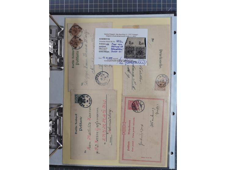 1889/1900, gestempelte Spezialsammlung “Krone/Adler”, mit Marken und über 150 Briefen, Karten und Formularen, dabei u.a. lose