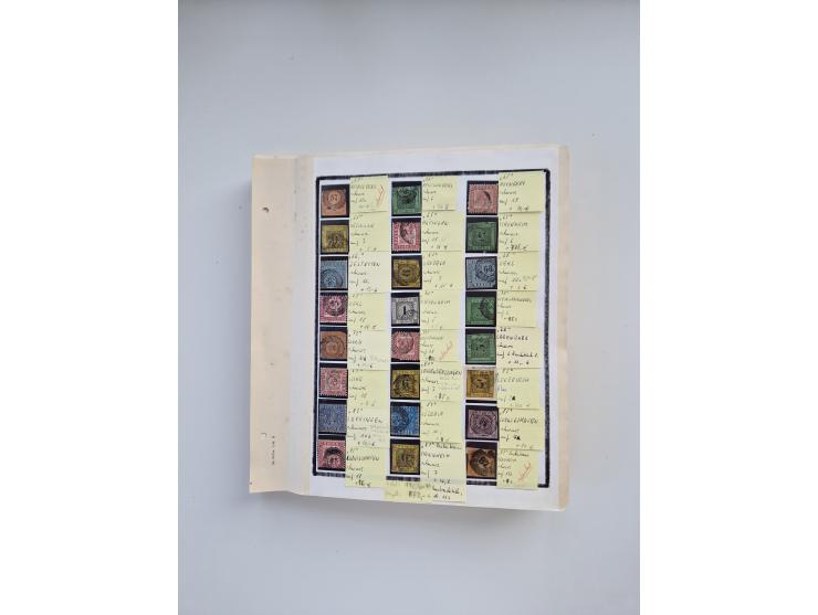 BADEN BIS WÜRTTEMBERG, Stempelsammlung auf einigen tausend Marken und Briefstücken und ein paar Dutzend Belegen, dabei auch N