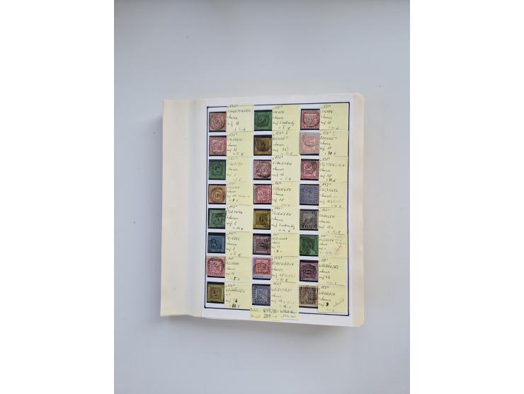 BADEN BIS WÜRTTEMBERG, Stempelsammlung auf einigen tausend Marken und Briefstücken und ein paar Dutzend Belegen, dabei auch N