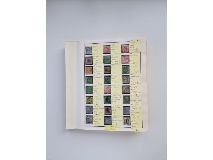 BADEN BIS WÜRTTEMBERG, Stempelsammlung auf einigen tausend Marken und Briefstücken und ein paar Dutzend Belegen, dabei auch N