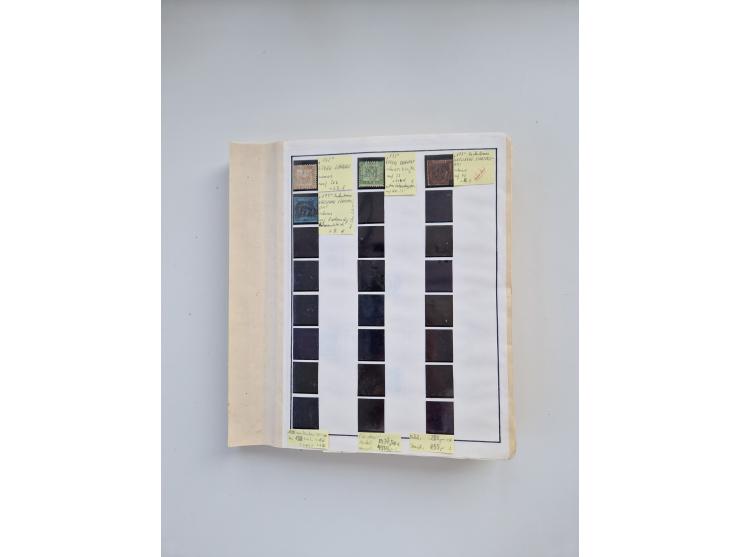 BADEN BIS WÜRTTEMBERG, Stempelsammlung auf einigen tausend Marken und Briefstücken und ein paar Dutzend Belegen, dabei auch N