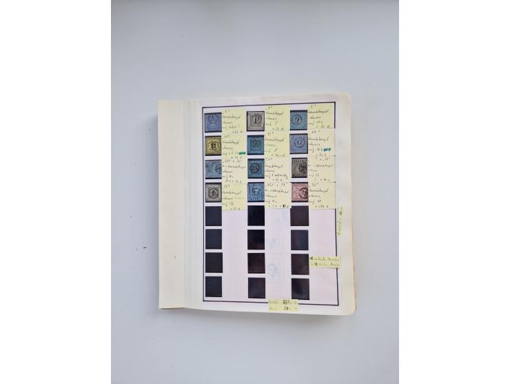 BADEN BIS WÜRTTEMBERG, Stempelsammlung auf einigen tausend Marken und Briefstücken und ein paar Dutzend Belegen, dabei auch N