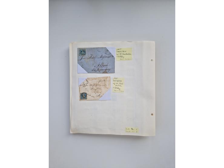 BADEN BIS WÜRTTEMBERG, Stempelsammlung auf einigen tausend Marken und Briefstücken und ein paar Dutzend Belegen, dabei auch N