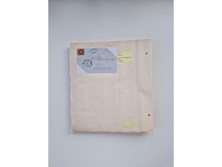 BADEN BIS WÜRTTEMBERG, Stempelsammlung auf einigen tausend Marken und Briefstücken und ein paar Dutzend Belegen, dabei auch N