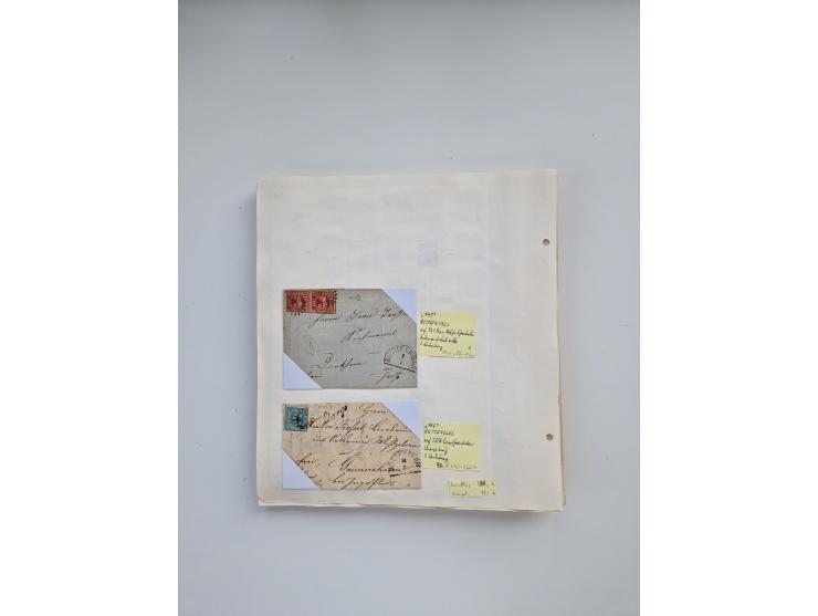 BADEN BIS WÜRTTEMBERG, Stempelsammlung auf einigen tausend Marken und Briefstücken und ein paar Dutzend Belegen, dabei auch N