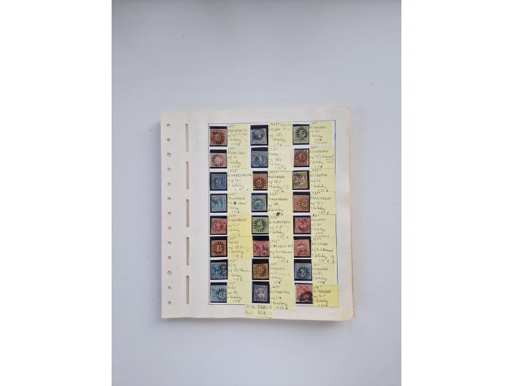 BADEN BIS WÜRTTEMBERG, Stempelsammlung auf einigen tausend Marken und Briefstücken und ein paar Dutzend Belegen, dabei auch N