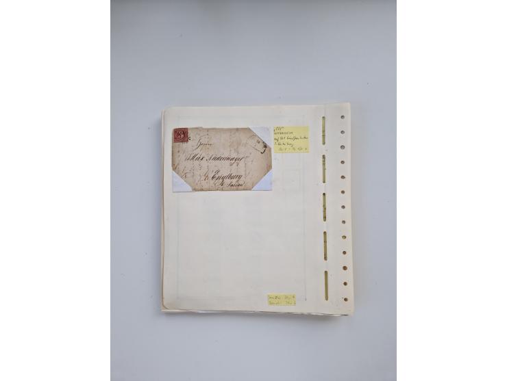 BADEN BIS WÜRTTEMBERG, Stempelsammlung auf einigen tausend Marken und Briefstücken und ein paar Dutzend Belegen, dabei auch N