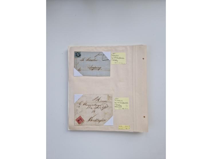 BADEN BIS WÜRTTEMBERG, Stempelsammlung auf einigen tausend Marken und Briefstücken und ein paar Dutzend Belegen, dabei auch N