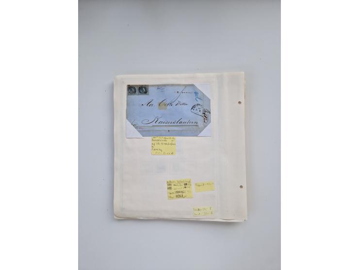 BADEN BIS WÜRTTEMBERG, Stempelsammlung auf einigen tausend Marken und Briefstücken und ein paar Dutzend Belegen, dabei auch N