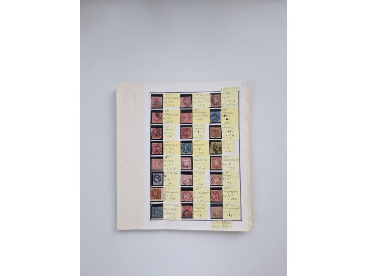 BADEN BIS WÜRTTEMBERG, Stempelsammlung auf einigen tausend Marken und Briefstücken und ein paar Dutzend Belegen, dabei auch N