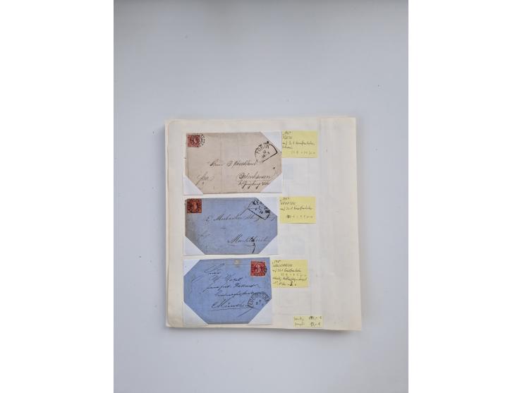 BADEN BIS WÜRTTEMBERG, Stempelsammlung auf einigen tausend Marken und Briefstücken und ein paar Dutzend Belegen, dabei auch N