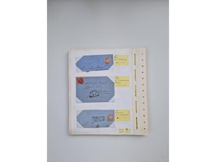 BADEN BIS WÜRTTEMBERG, Stempelsammlung auf einigen tausend Marken und Briefstücken und ein paar Dutzend Belegen, dabei auch N