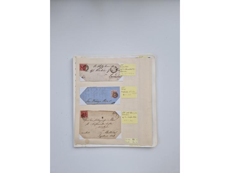 BADEN BIS WÜRTTEMBERG, Stempelsammlung auf einigen tausend Marken und Briefstücken und ein paar Dutzend Belegen, dabei auch N