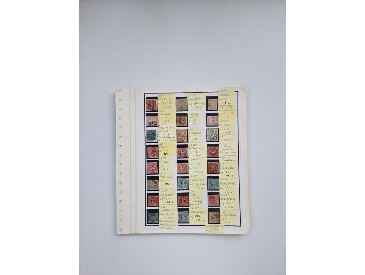 BADEN BIS WÜRTTEMBERG, Stempelsammlung auf einigen tausend Marken und Briefstücken und ein paar Dutzend Belegen, dabei auch N