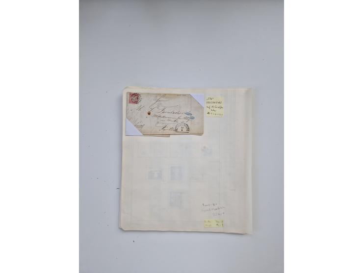 BADEN BIS WÜRTTEMBERG, Stempelsammlung auf einigen tausend Marken und Briefstücken und ein paar Dutzend Belegen, dabei auch N